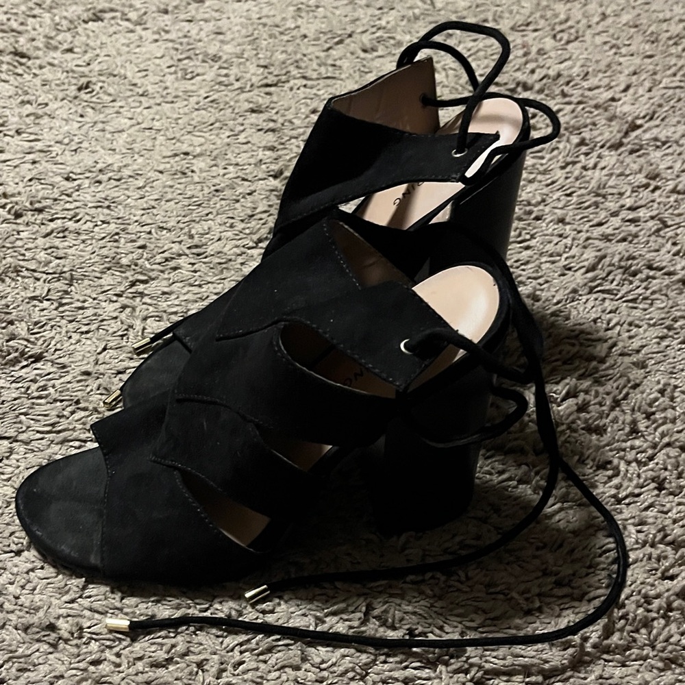 Call It Spring Black Strappy Sandals - Picture 2 of 8